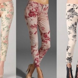 2014 Yeni Çiçekli Pantolon Modelleri
