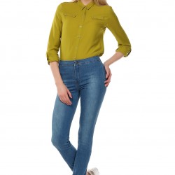 Yüksek Bel Cepsiz 2015 Jean Pantolon Modelleri