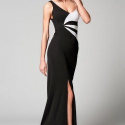 Siyah ve Beyaz Renkli 2015 Mezuniyet Elbisesi Modelleri
