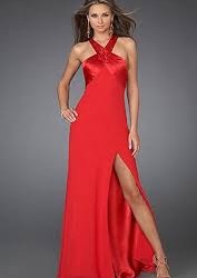 Boyundan Askılı Kırmızı Elbise Modeli